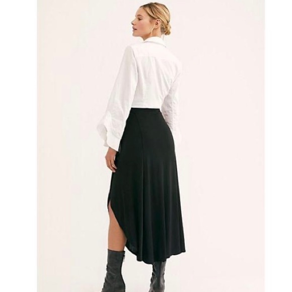 Free People Smoke & Mirrors Skirt Black Medium NWT - Picture 2 of 9